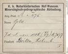 Etiketten zu Gold (NHMW-MIN-Ai675)